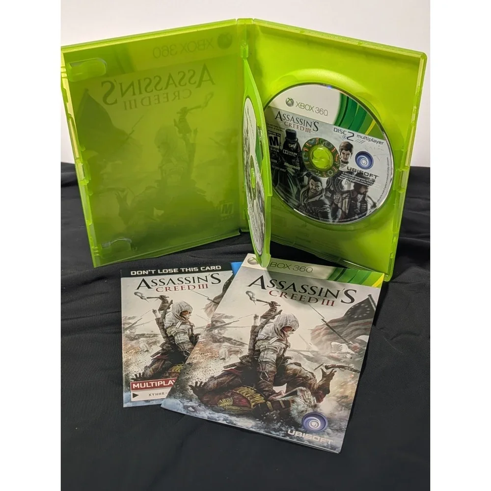 Assassin's Creed III Xbox‎ 360 Game Ubisoft Tactical Action 2-Disc Complete CIB